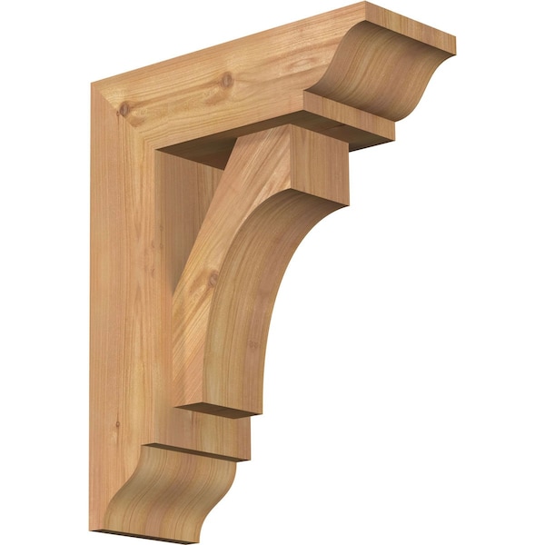 Ekena Millwork Westlake Traditional Smooth Bracket w/ Offset Brace, Western Red Cedar, 5 1/2"W x 14"D x 18"H BKT0604X14X18WTL01SWR - main